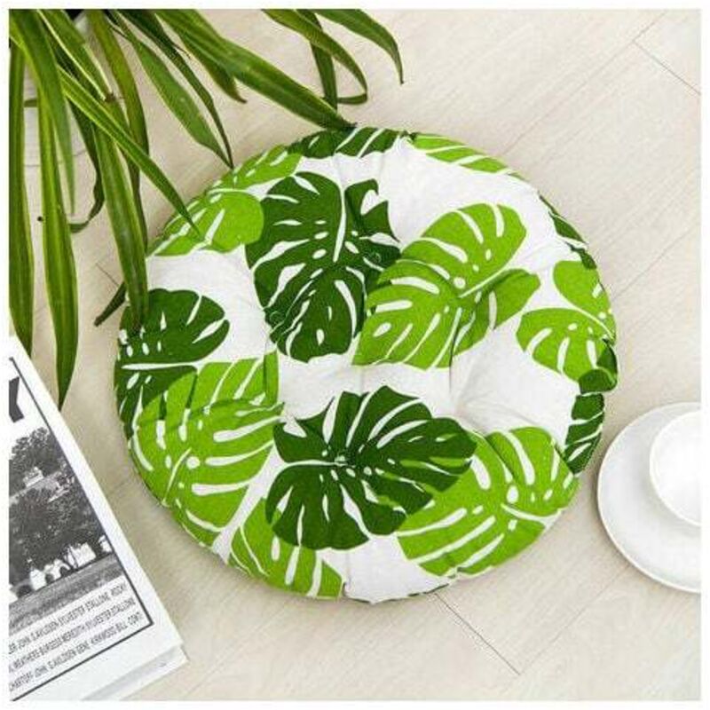 Choyclit - 4 Coussins de siège 40x40cm, Coussins de Chaise pour intérieur et extérieur décoration de mobilier de Jardin Coussins de Chaise. (Ronde,C)