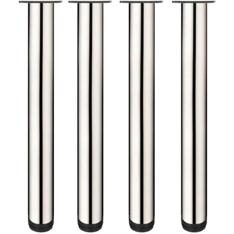 CHOYCLIT 4x Gambe per mobili regolabili Gambe per tavolo in acciaio inossidabile con viti 50 cm