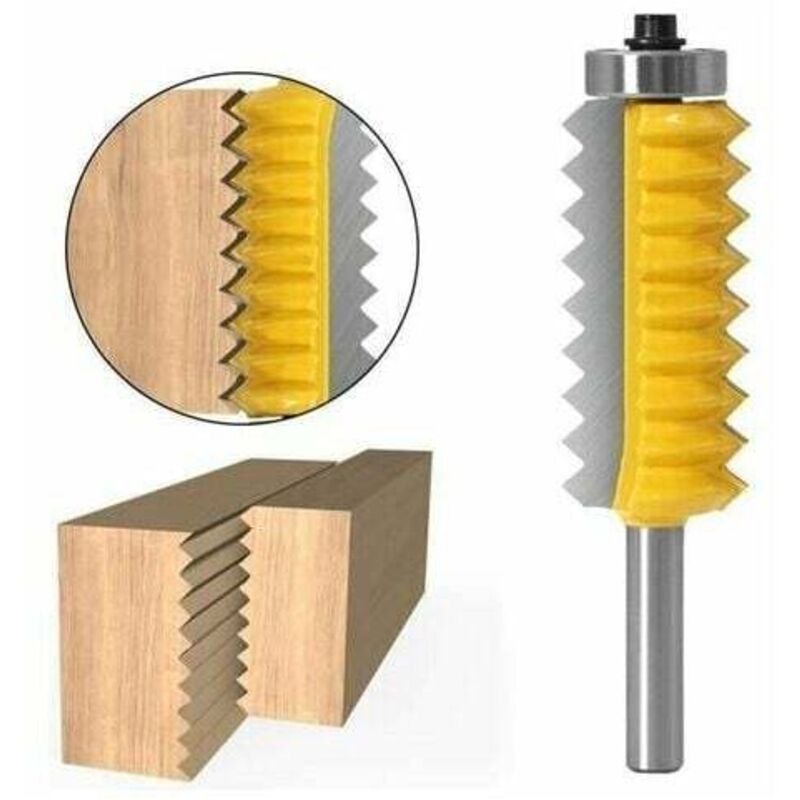 Choyclit - 8 mm Shank panneau surélevé « v » Bits joint entures Colle Fraise for bois Tenon Boiseries cône Tenon fraisage Tenoning machine (Size :