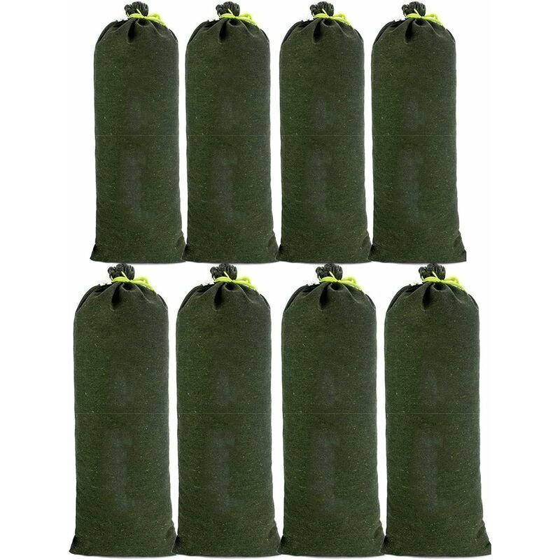 Choyclit - 8pcs Sac a Sable en Toile Boudin Anti Inondation Contre Sable Inondation Les Modèles Améliorés ne se Fanent pas pour Drainage pour Garage