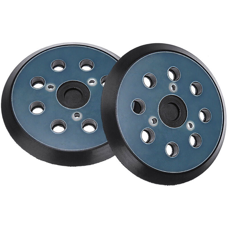Aamunpa 2 Lot de 2 patins abrasifs pour ponceuse orbitale 8 trous 125 mm Compatible avec Makita M9204 BO5030 BO5031 DBO180Z BO8041 DBO180RMJ BO5041