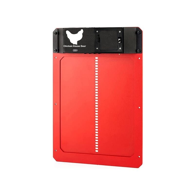 Accessoire poulailler,Porte de poulailler automatique avec capteur de lumière pour volaille Rouge - Choyclit