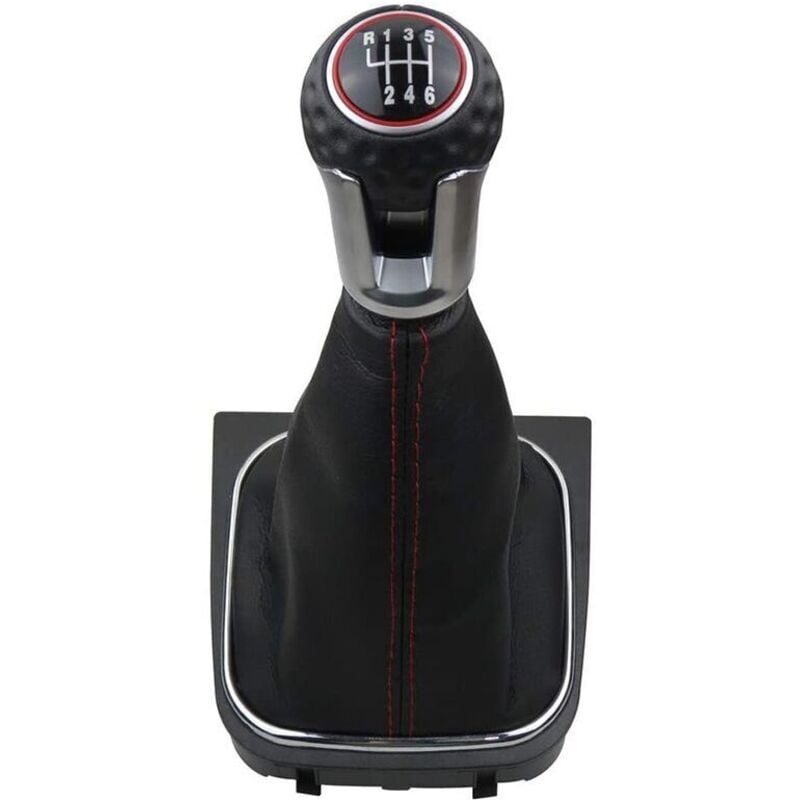 CHOYCLIT Accessoires équipement intérieur,Pommeau de Levier de Vitesses 6 Vitesses Kit de Couvre-Soufflet Pommeau de Levier de Vitesses pour Golf 5 6