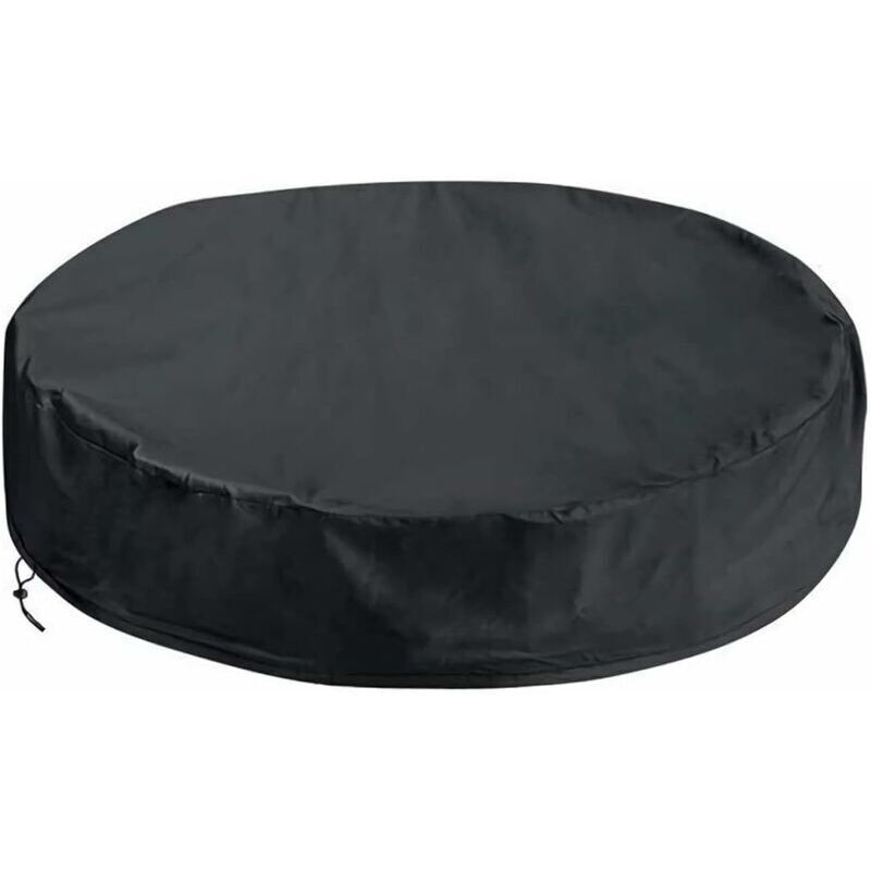 Bache spa rond,Spa Couverture Rond,Housse de Baignoire Coupe-Vent résistante aux uv avec Cordon élastique à l'ourlet,Couverture De La Baignoire Spa à