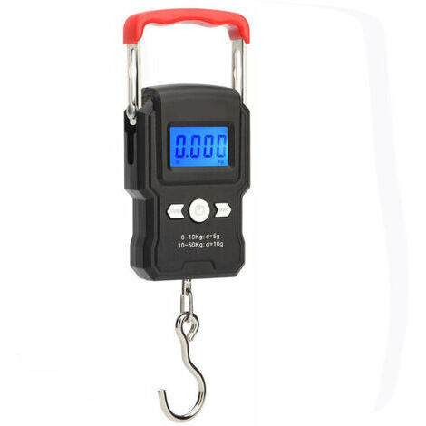 CHOYCLIT Balance A Crochet Suspendue, Double Precision, Retroeclairage De L'Ecran Lcd, 50Kg / 5G