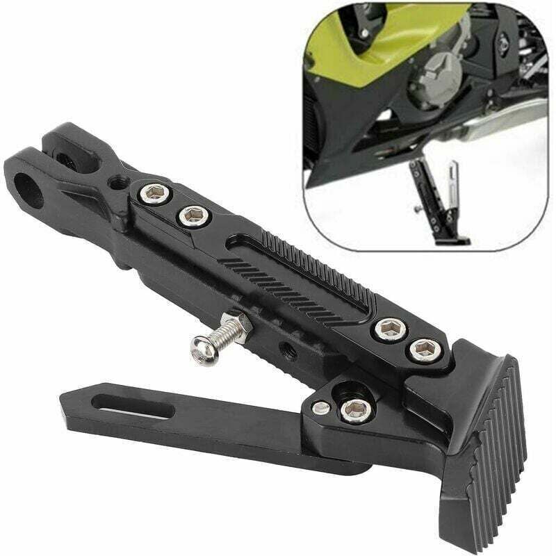 Choyclit - Béquille de moto Aukson, support latéral de moto universel, support de béquille de jambe de stationnement réglable, support de trépied noir