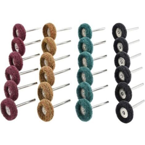 CHOYCLIT Bonnet et éponge de polissage,40 Pièces Kit Polissage Perceuse, Accessoires Dremel Polissage Abrasif de 25mm Outils Rotatifs Dremel, Grain 80/150/240/300, Accessoires de Polissage pour Bois C