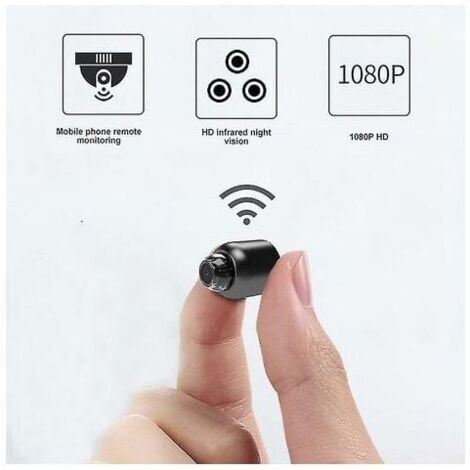 CHOYCLIT Caméra de surveillance interieur / exterieur,Mini caméra Nx5 sans fil Wifi 1080p Surveillance Homeeye moniteur de Vision nocturne à domicile caméra de sécurité intérieure-seule caméra