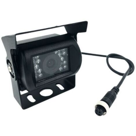 Choyclit – Caméra de surveillance intérieure/extérieure étanche IP68 – Vision nocturne 18 IR – Angle de 120° – Connecteur 4 broches pour véhicules