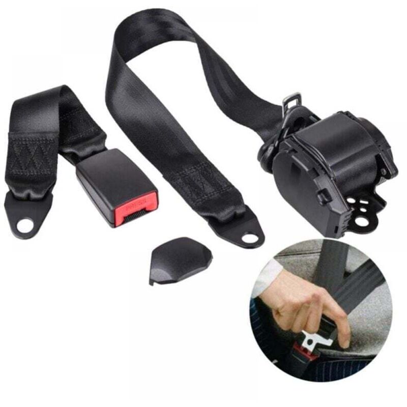 CHOYCLIT Ceinture de sécurité réglable 3 points ceinture de sécurité de voiture universelle automatique télescopique ceinture de sécurité de voiture