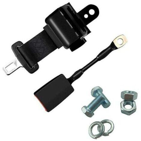 Choyclit – Ceinture de sécurité voiturette de golf – Enrouleur automatique 2 points – Acier 45 et polyester haute résistance – Fixation robuste