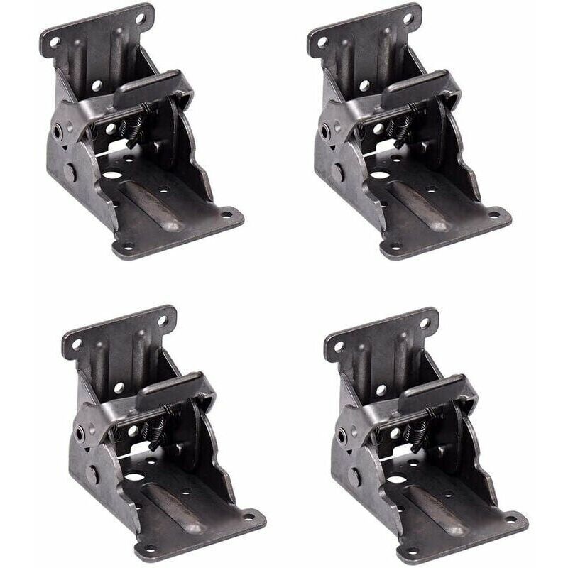 Choyclit - Charnières Autobloquantes, Support de Support Pliable Raccords de Jambe et Accolade de Coin, Pour les Pieds Pliants Établi Pliant, (4