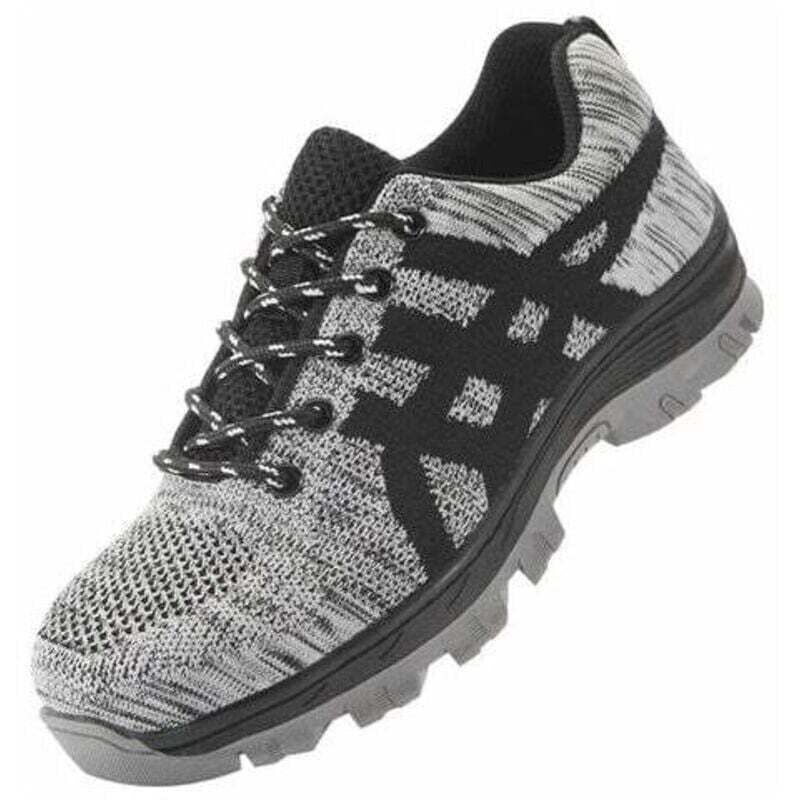 Chaussures de sécurité, embout en acier pour hommes, protection confortable, légères, respirantes, chaussures de travail unisexes, gris(46 eu)