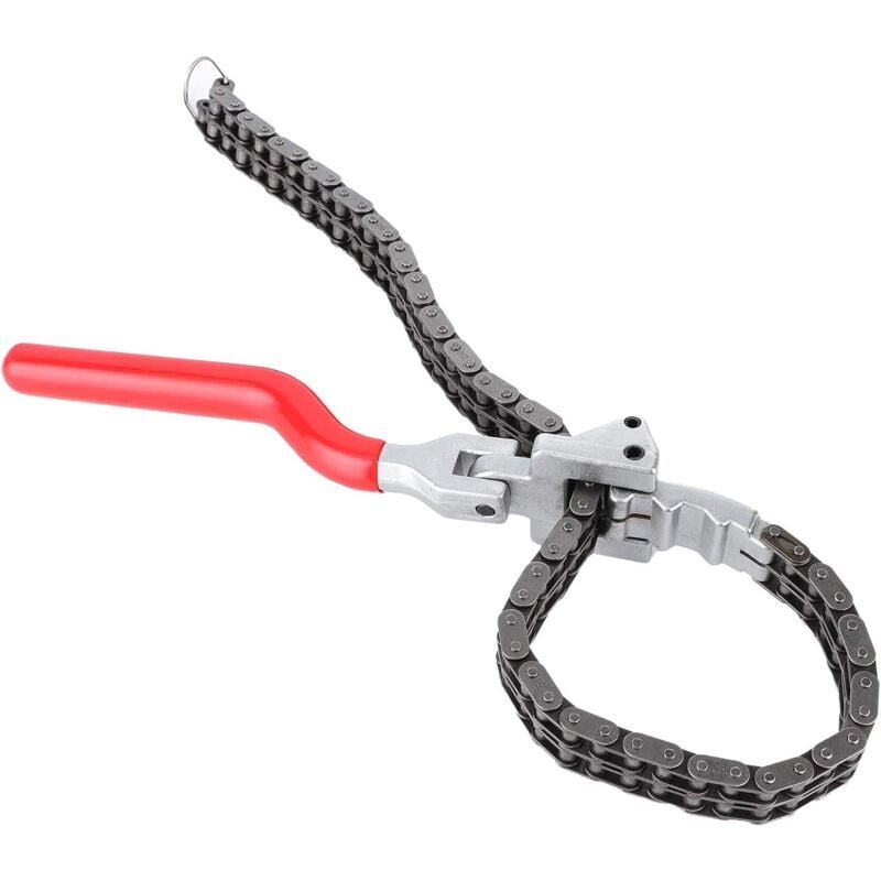 Choyclit - Clé à filtre à huile, pince à filtre à huile réglable universelle de 13,8 pouces avec chaîne de 20,5 pouces, clé à chaîne pour filtres de