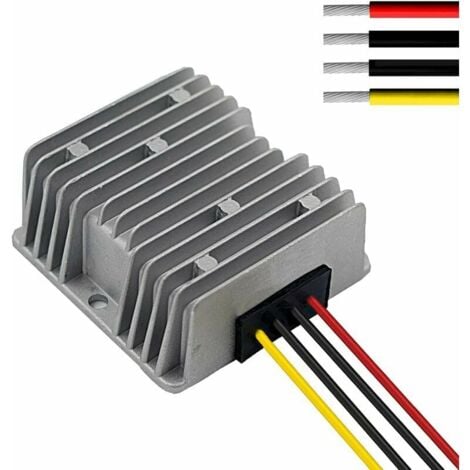 CHOYCLIT Convertisseur de tension,Car DC 12V 15A Stabilisateur de Tension Surge Protector Régulateur d'alimentation pour Auto Truck Vehicle Boat Solar System etc. (entrée DC10-24V, Sortie DC12V)