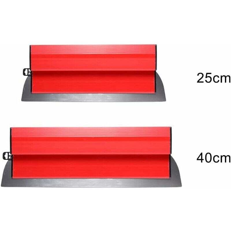 Couteau à enduire,2pcs Lame à lisser 25cm+ 40cm, Lame de spatule de lissage, Lame d'écumage efficace résistante à l'usure sans effort, Couteau à