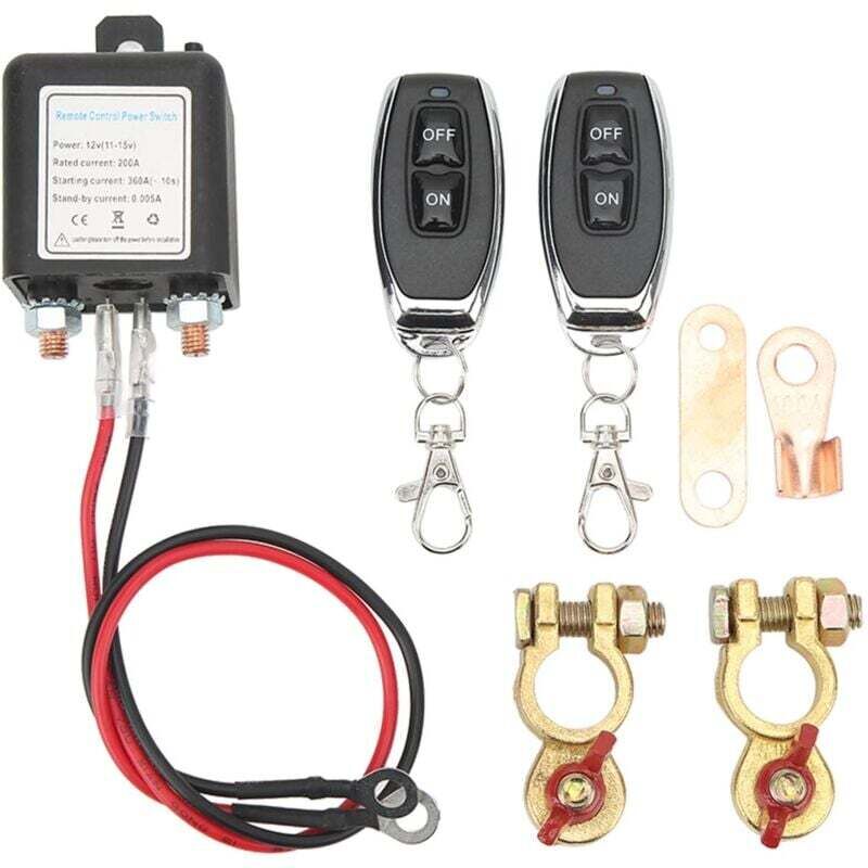 CHOYCLIT DC12V Coupe Batterie à Distance, Coupe Circuit de Voiture Anti Vol Empêche La Décharge de La Batterie, Courant élevé Coupe Batterie Maître
