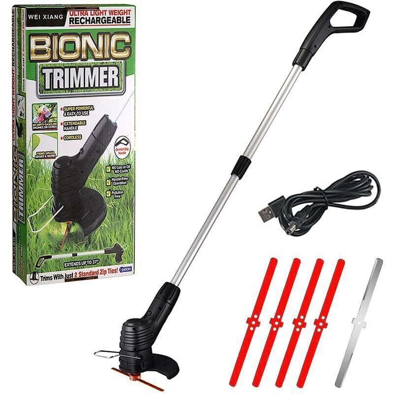 Débroussailleuse Électrique sans Fil,Coupe Bordure sans Fil avec Lame,Outillage de Jardin Motorisé,Coupe Gazon Batterie dans Jardin,avec Un