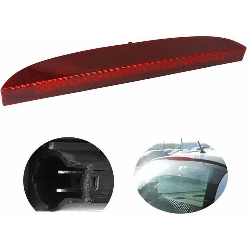 Eclairage pour voiture,Troisième Feu de Stop pour Clio 2, Haut 3ème Feux Stop arrière Rena-ult Clio ii 1998-2006 7700410753 (Rouge) - Choyclit