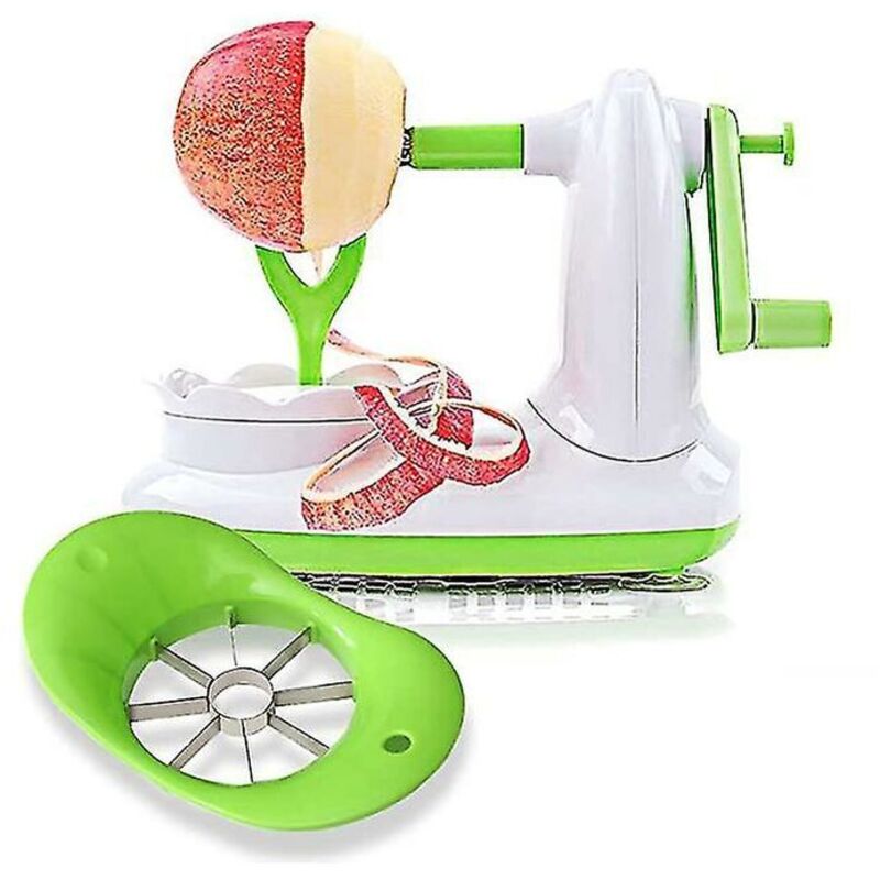 Choyclit - plucheur de pommes, éplucheur de poires avec trancheuse et vide pomme à 8 quartiers, lames en acier inoxydable