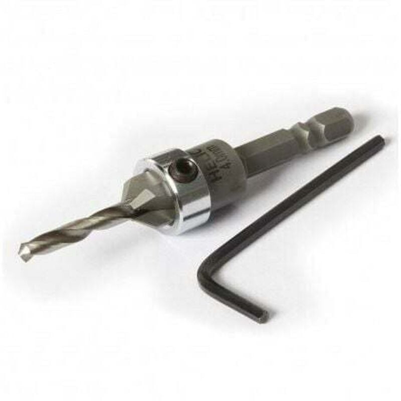 Image of CHOYCLIT Fasenbohrer + verstellbarer Anschlag: Holzbohrer mit Ø 4mm Fräser für Ø 5mm Schrauben