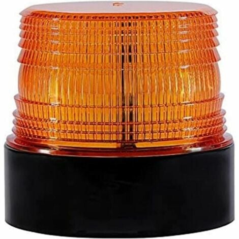 CHOYCLIT Gyrophare LED orange 12V sans fil lumière stroboscopique feux clignotant magnetique d'urgence signalement lumières pour auto véhicule Rechargeable