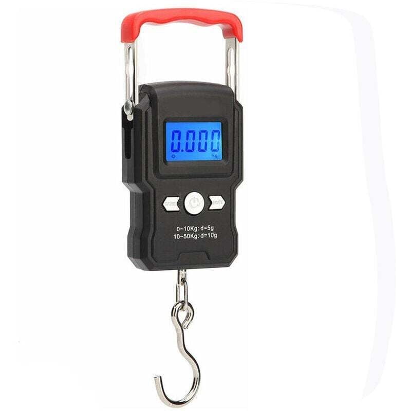 Image of CHOYCLIT Hängewaage mit Haken, doppelte Präzision, LCD-Hintergrundbeleuchtung, 50 kg / 5 g