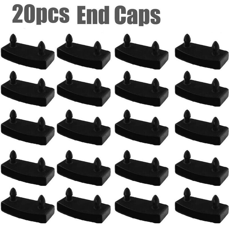Home and Living,Lot de 20 supports de sommier à lattes 54 mm x 9 mm Support latéral interne noir Accessoires de literie en plastique - Choyclit