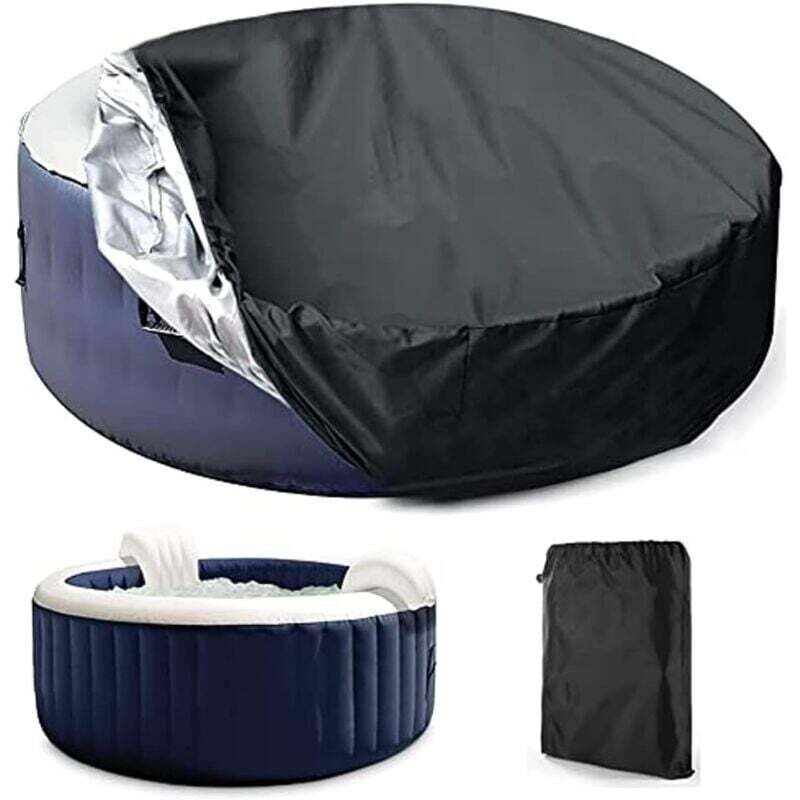 Housse de protection pour piscine ou spa,Housse de protection solaire ronde pour spa d'extérieur,Étanche, anti poussière, imperméable et résistante