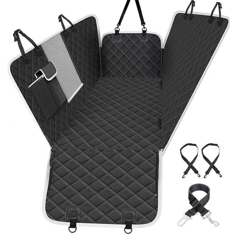 Housse de Siège Auto pour Chien,Housse Voiture Chien Imperméable Anti-déchirure,avec Fenêtre de Visualisation 2 housses latérales de sac et 2