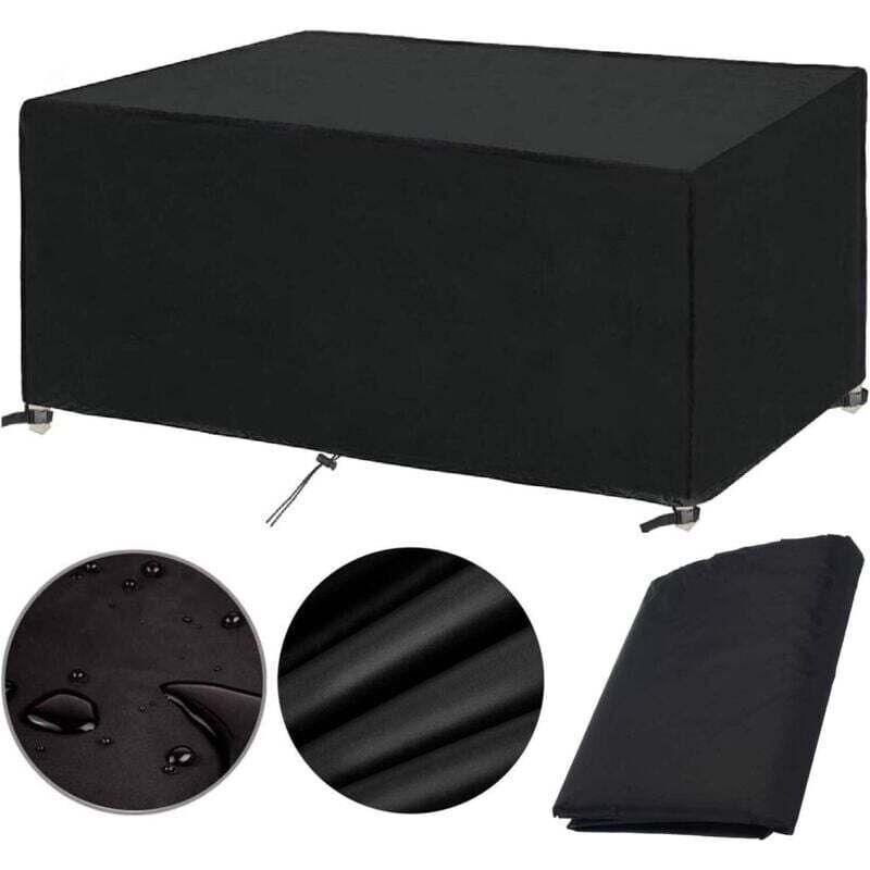 Housse Salon de Jardin 200x100x75cm Protection Bache Table de Jardin Mobilier Extérieur Imperméable Coupe Vent Anti uv Résistant Au Froid Housse de