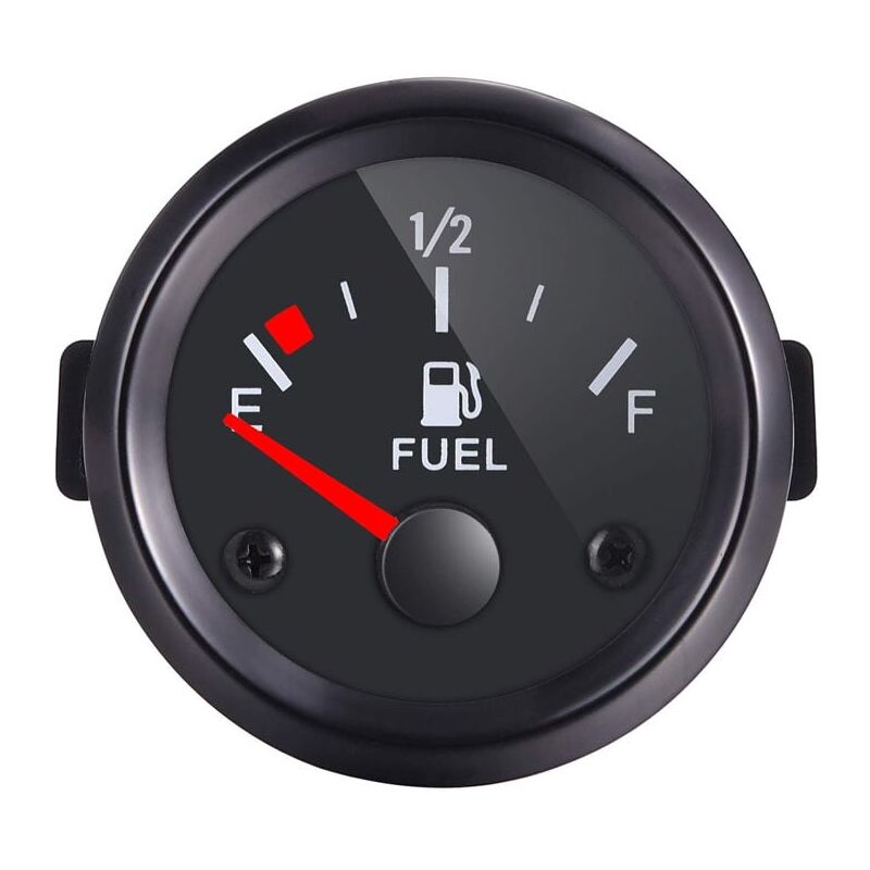 Choyclit - Jauge de Niveau de Carburant Compteur 52mm avec E-1/2-F Pointeur 12V Universel pour Voiture suv Bateau Yacht Camion rv