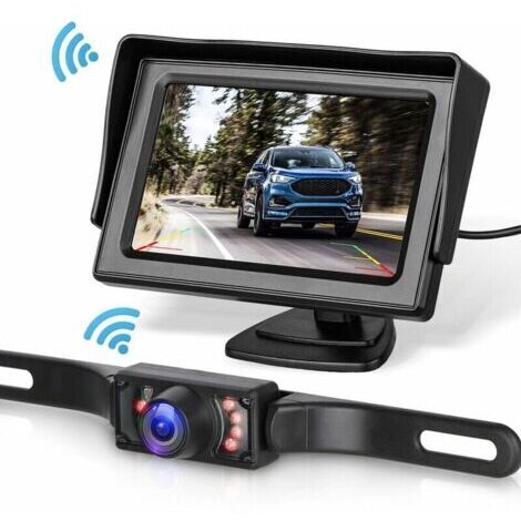 Choyclit – Kabelgebundenes Rückfahrkamera-Set für Pkw und Lkw – 4,3-Zoll-LCD-Bildschirm – Infrarot-Nachtsicht – IP68 wasserdicht