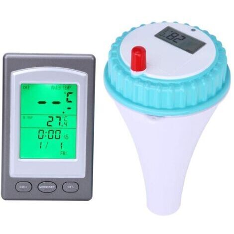 CHOYCLIT Kabelloses Schwimmthermometer, wasserdichtes Poolthermometer mit digitaler Fernbedienung