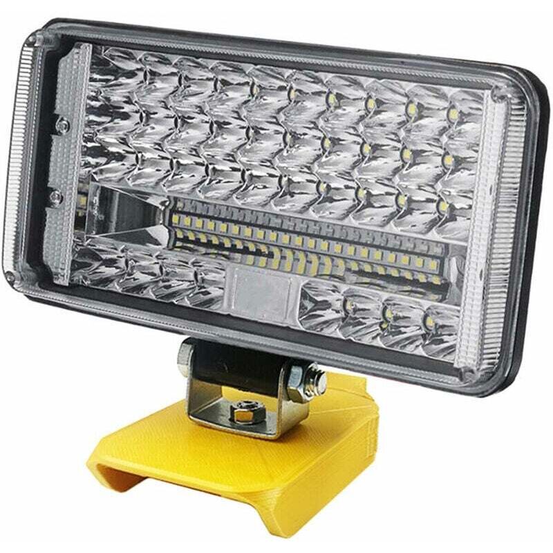 Lampe de travail led 204W 8600 lm, lampe de poche pour batterie au Lithium Dewalt xr 18V 20V - Choyclit