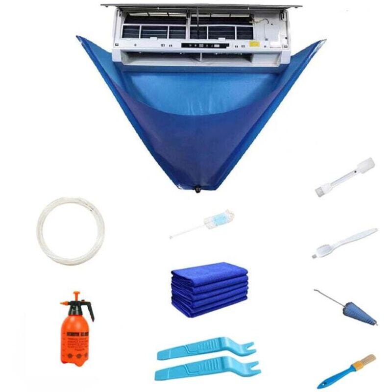 Lavage pour climatiseur - Kit Nettoyage Mural qualité supérieure - Sac Service pour climatisation avec Tuyau d'eau pour Mini-unités ac divisées