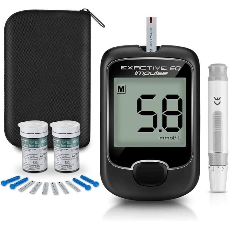 Choyclit - Lecteur de glycémie, Écran D'affichage à L'écran lcd Moniteur De Glycémie Automatique De La Glycémie De Diabète De Diabète De Kit De Test