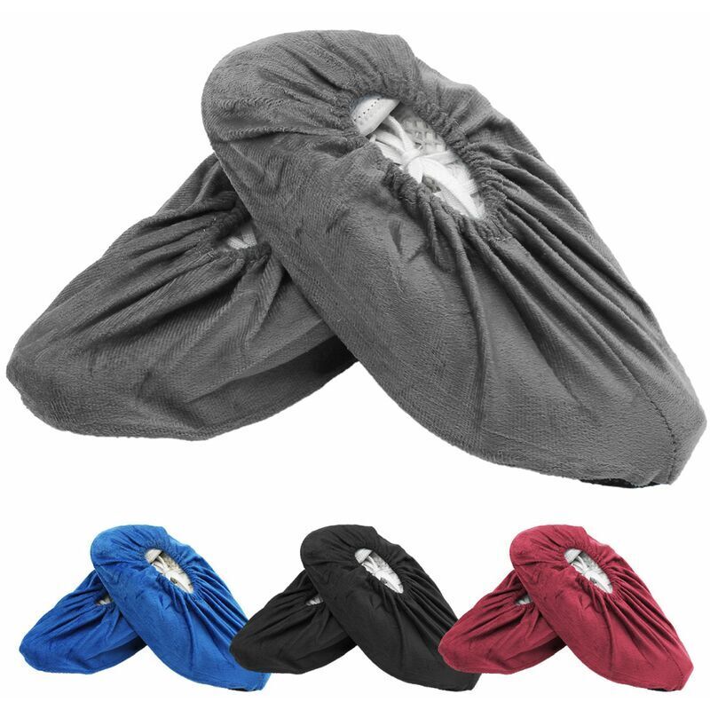Choyclit - Lot de 20 paires de surchaussures lavables antidérapantes Gris