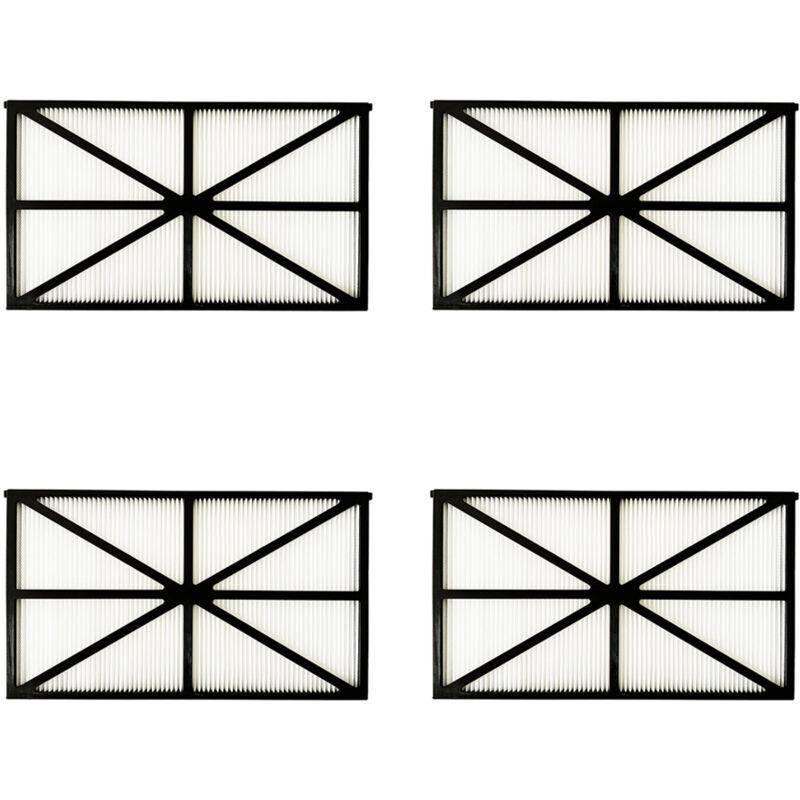 Choyclit - Lot de 4 Panneaux Filtres pour Robot Tiger Shark RCX70101PAK2 Noir