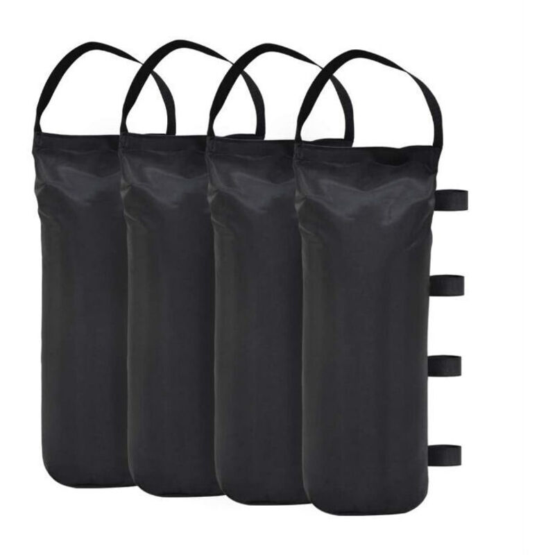 Lot de 4 sacs de sable pour tonnelle Qualité industrielle Poids pour tonnelle et tentes de jardin —le noir - Choyclit