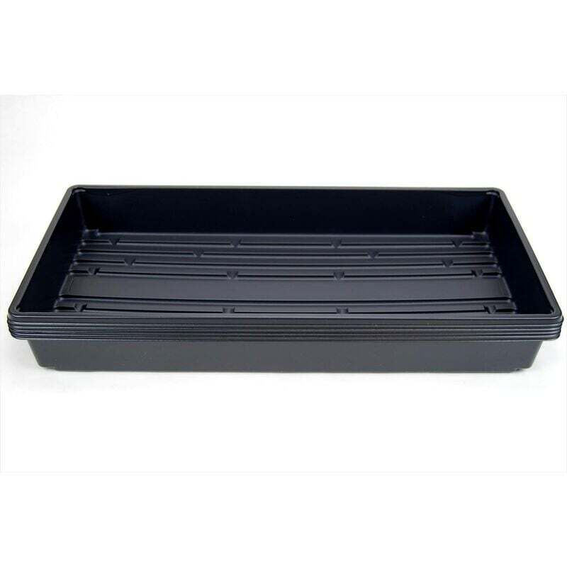 Choyclit - Lot de 5 plateaux de plantation en plastique noir durable (sans trous de drainage) 54 cm x 28 cm Fleurs, semis
