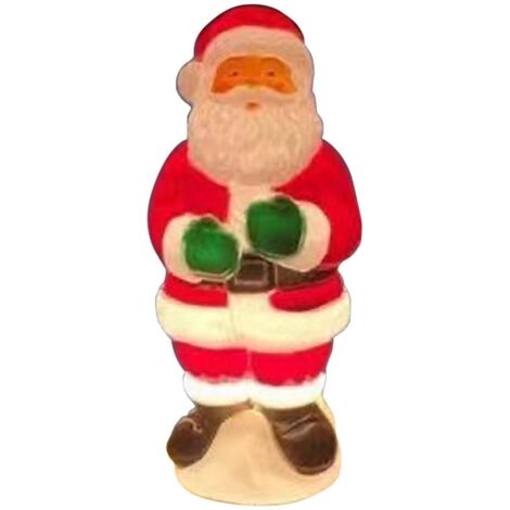 CHOYCLIT Luces navideñas para exteriores con forma de Papá Noel, luces para caminos, decoración navideña para patio, porche, 1 unidad