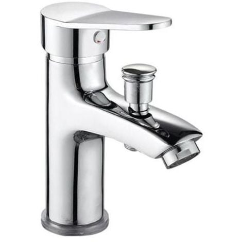 CHOYCLIT Mitigeur de douche,Mitigeur Bains/Douche, Monotrou Chromé，Mitigeur monocommande Bain