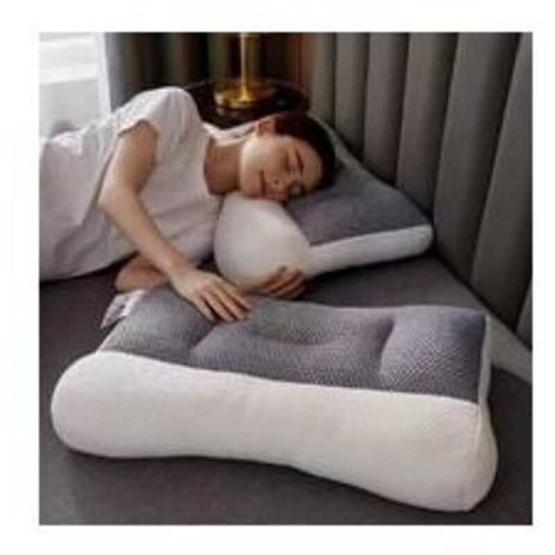 CHOYCLIT Oreiller Oreiller cervical en mousse à mémoire de forme pour les douleurs au cou et aux épaules, respirant et hypoallergénique pour une