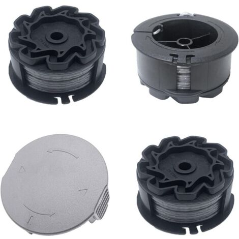 CHOYCLIT - Paquete de 3 carretes de repuesto para cortacésped Bosch UniversalGrassCut 18 V 26/18 V 260/18/18 26/18 260, para cortacésped F016800570 y cubierta de carrete 1600A01R5J (6 m, 1,6 mm)
