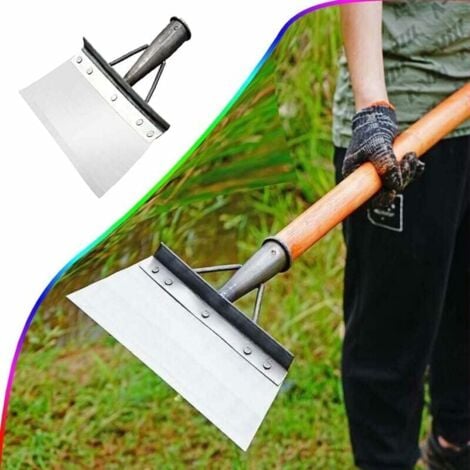 CHOYCLIT Pelle De Nettoyage De Jardin Multifonctionnelle, Acier Inoxydable Pour L'aménagement Paysager, La Plantation, Le Grattage Du Jardin, La Pelle Agricole, L'outil De Désherbage,30cm