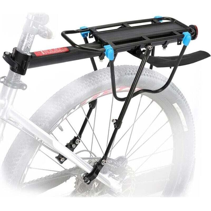 Choyclit - Porte Bagage Vélo Arrière avec Capacité 50KG, Réglable Porte Bagages Velo vtt Transporteur Tige de Selle avec Réflecteur Aile pour