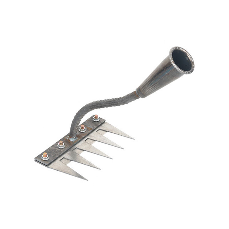 Choyclit - Râteau De Désherbage Scarificateur en Métal Râteau De Désherbage Tenu dans La Main Houe Creuse Tout en Acier Trempé Outil De Sol Portatif