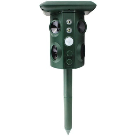 CHOYCLIT Répulsif Ultrason Solaire Puissant, répulsif Chat extérieur, rongeurs, Oiseaux et Autres Animaux grâce à sa fréquence réglable. Grande autonomie et étanche.