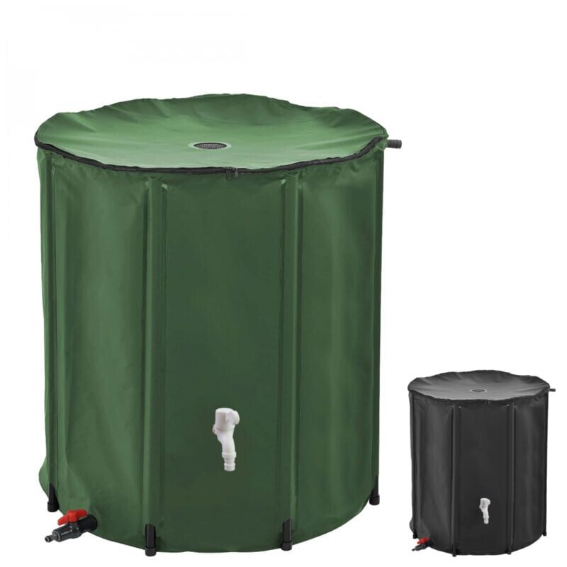 Réservoir souple, récupérateur d'eau de pluie pliable 200 l Vert - Choyclit